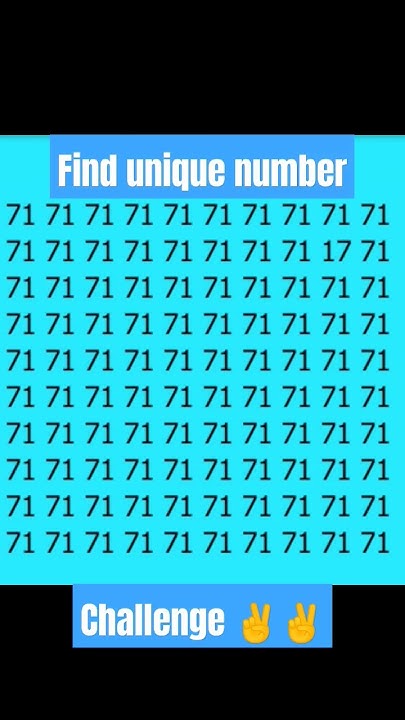 find-unique-number-in-this-image-shorts-viral-challenge