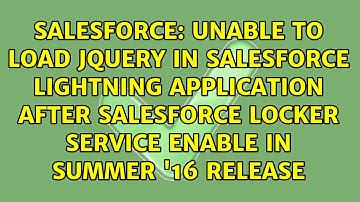 Unable to load jQuery in Salesforce Lightning Application after Salesforce Locker Service enable...