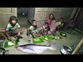 big fish curry eating | fish cooking in village style | actual village cooking review
