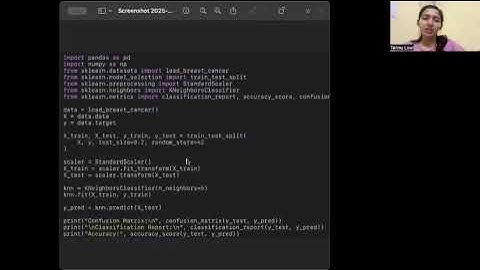 Implementation of KNN breast cancer dataset using Python.