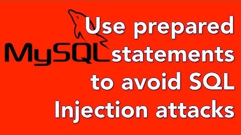 13 How to use parameters in prepared SQL statements
