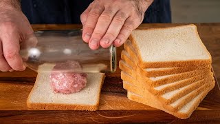 Wenn man diesen Trick sieht, kauft jeder Brot und Hackfleisch! Geheimes Sandwich Rezept!