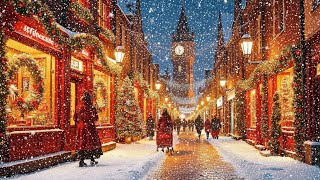 Beautiful Snowy Christmas Abience ❄️ Relaxing Piano Music for Relax & Study 🎄 Warm Winter Comfort