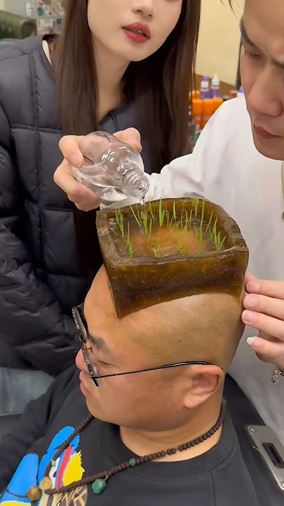 This barber can make unique hairstyles 🤣 #shortsvideo