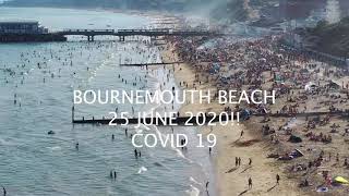 BOURNEMOUTH BEACH U.K. drone footage covid 19