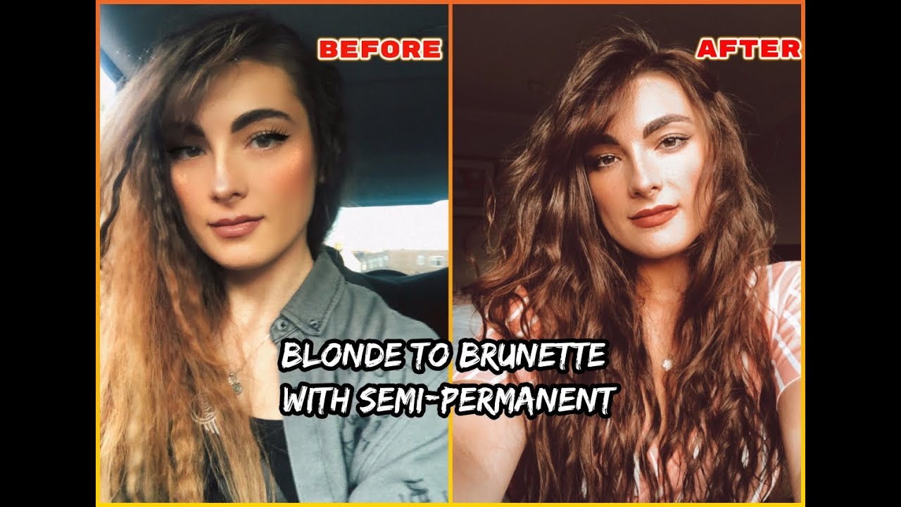 BLONDE TO BRUNETTE with Adore Semi-Permanent Mocha! Yes or Nha? - YouTube
