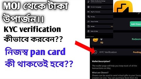 MOJ app kyc verification. how to withdraw money from moj.