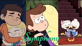 Dewey X Webby, Star X Marco, Dipper X Pacifica - Dt, Svtfoe, Gf - Symphony - Clean Bandit Amv