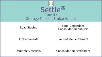 Settle3D Tutorial 3 - Storage Tank on Embankment