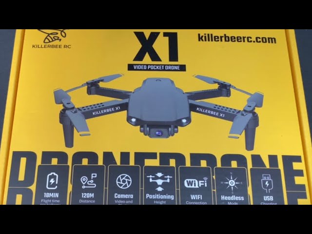 Drone Killerbee X1 - Quad Drone avec caméra pour l'extérieur et l'intérieur  - Drone