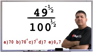 49^(-1/2) / 100^(1/2) = Prof Robson Liers - Mathematicamente - Potenciação