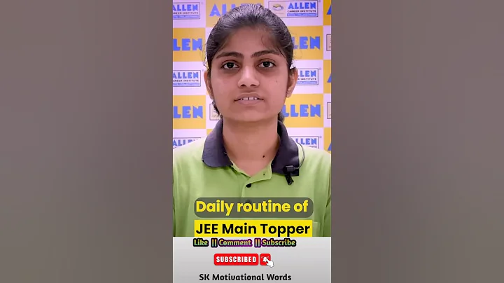 Topper बनने के लिए Daily Routine  | Sneha Pareek कैसे बनी JEE में Main Topper #skmotivationalwords