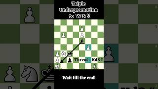 3 Brilliant Underpromotions vs  Powerful Bishop | Epic Chess short| #shorts #chess #subscribe #viral screenshot 4