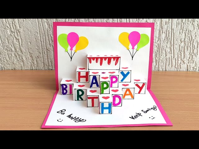 Easy & Beautiful Birthday Greeting Card Idea • Handmade Birthday Card • birthday  card for bestfriend 