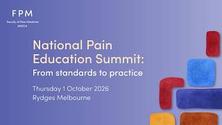Session 2: From standards to implementation | 2026 FPM National Pain Education Summit