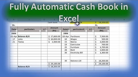 How to create a Cash Book in Excel step by step guide | Excel Cash Book for Easy Bookkeeping