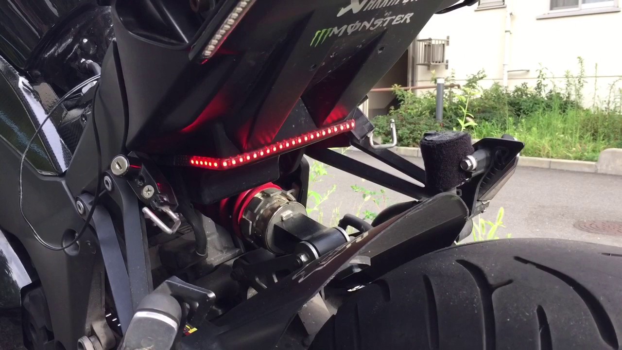 バイクにナイトライダーledつけてみた Youtube