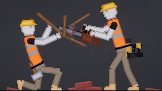 People Fight Each Other On Construction Zone In People Playground (7)