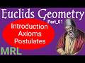 What is Euclid's Geometry ? Learning Euclid's Geometry, Elements, Axioms, Postulates, Theorems.