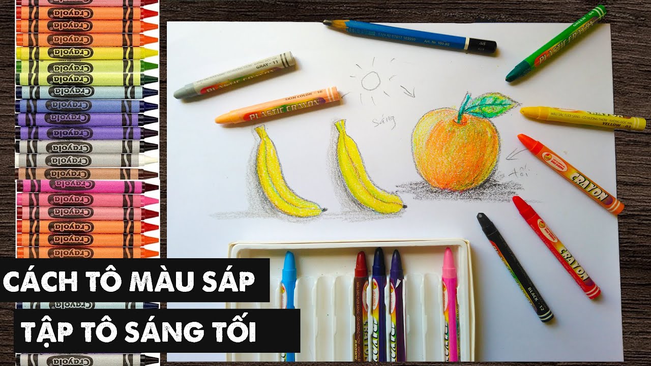 Cách Tô Màu Sáp Tối Sáng Đơn Giản | How To Fill Waxen Color Easy - Youtube