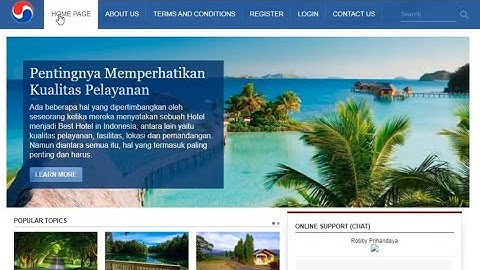 Website Aplikasi web sistem tour and travel php mysql