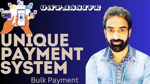 #ONPASSIVE || Unique Payment System....Bulk Payment........
