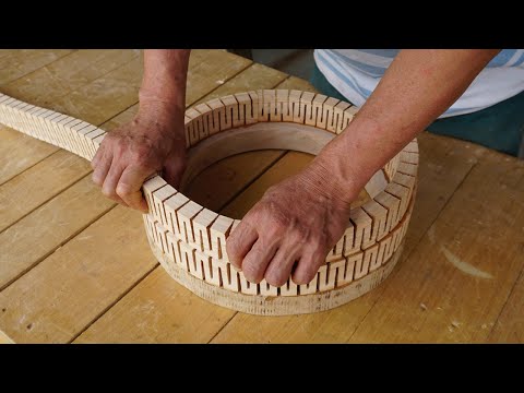 Amazing Craftsman's Skillful Woodworking Hands Create A Wonderful Wood ...