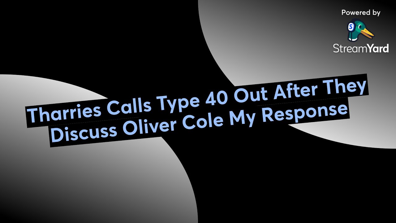 Tharries Calls Type 40 Out After They Discuss Oliver Cole RTD Plus Doctor Who And More Chat