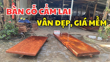 🟢2 Tấm mặt bàn nguyên khối gỗ Cẩm Lai gỗ đẹp, giá hợp lý | BGNK1063, BGNK1064
