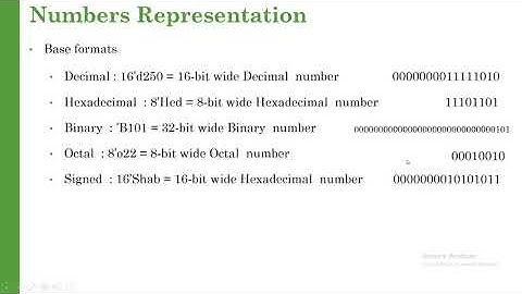 Verilog HDL tutorial in arabic #6 numbers representation