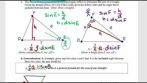 Triangle Area Given Side-Angle-Side