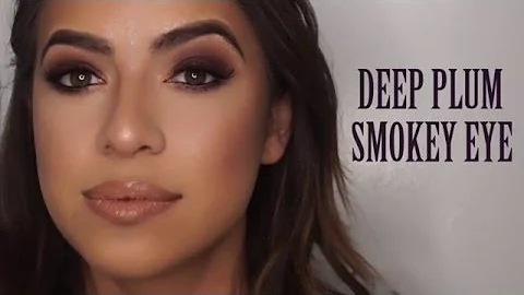 deep plum smokey eye makeup tutorial