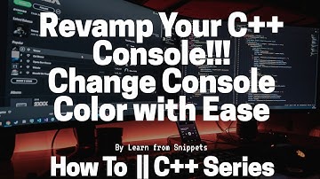 Unleashing the Magic: Change Console Color in C++ Like a Pro | How To C++ Series #coding