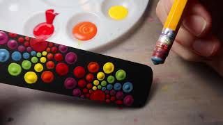 Earbud &amp; Paper Dot BOOKMARK Painting | How To