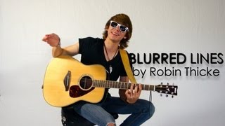 How to Play Blurred Lines by Robin Thicke on Guitar