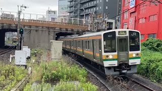 【警笛有】JR東海 211系 K15編成 普通名古屋行 金山駅 入線