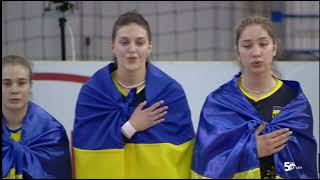 Anthem of Ukraine (2023 Women's European Golden League, pool C, Ukraine vs Hungary)