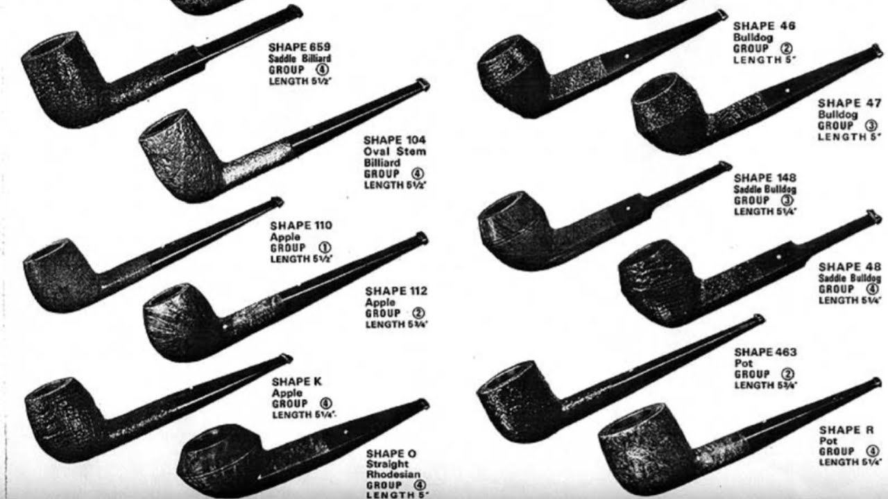 Dunhill Pipe Shape Chart