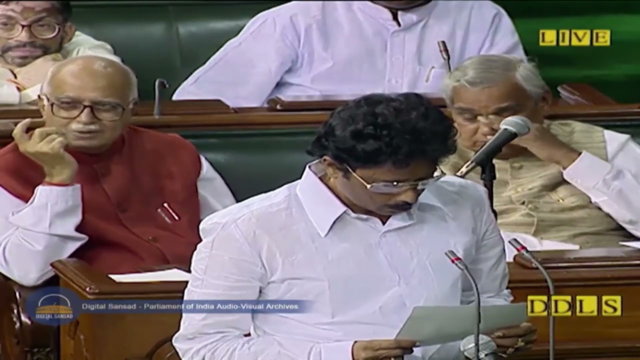 OATH OF SHRI S  BANGARAPPA FOR  13th LOK SABHA IN 1999