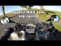 Kymco MXU 450i 100 km/h top speed