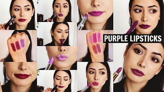 Favourite Drugstore PURPLE Lipsticks!