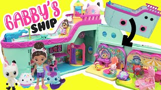 Gabby's Dollhouse Cat Friend Ship Build and Decorate with Carnival and Spa Rooms