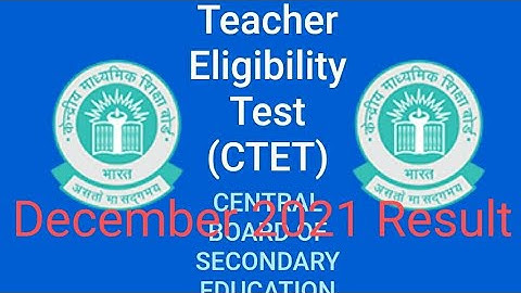 CTET Result Published December 2021 | Learning Success