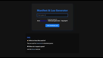 Steamtools Lua Manifest Generator new website