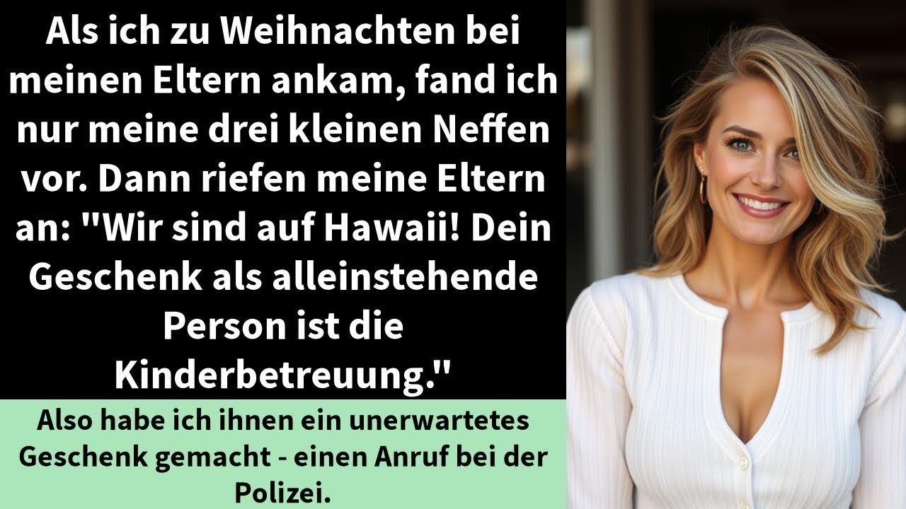 Als ich zu Weihnachten bei meinen Eltern ankam, fand ich nur meine drei kleinen Neffen vor