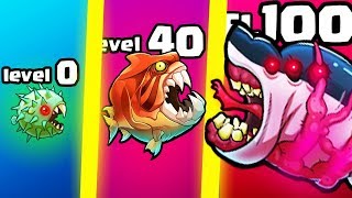 HOW STRONG IS THE HIGHEST LEVEL MOBFISH PIRANHA EVOLUTION? (1000+ UPGRADE) l Mobfish Hunter New Game screenshot 3