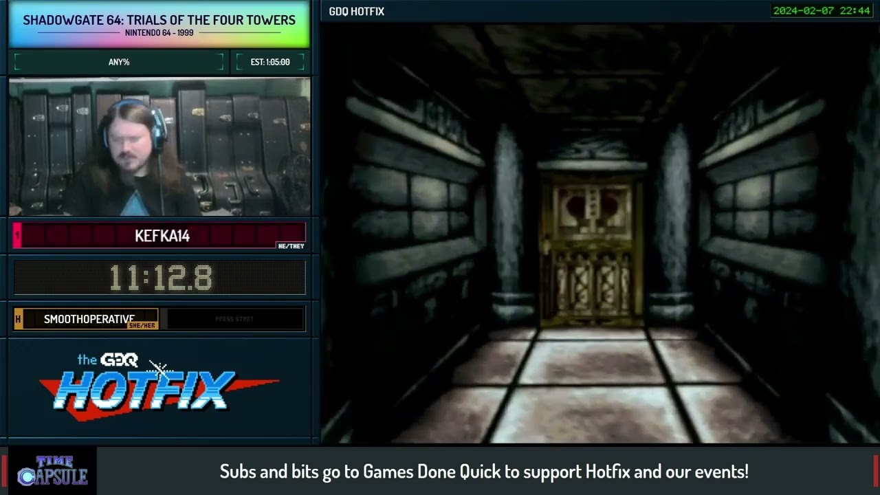 Games Done Quick Hotfix - Time Capsule 1999 (w/ SmoothOperative) - Shadowgate 64 Any%