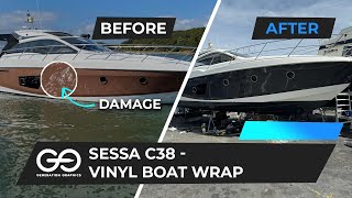 Sessa C38  Vinyl Boat Wrap