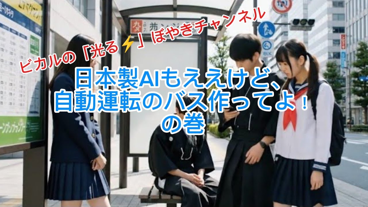 日本製AIもええけど、国民の足を確保する自動運転バス開発せえよ‼️