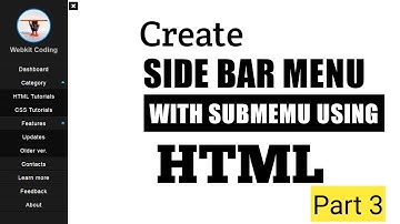 Make Submenu HTML - Part 3 -Bangla Tutorial - Dream IT